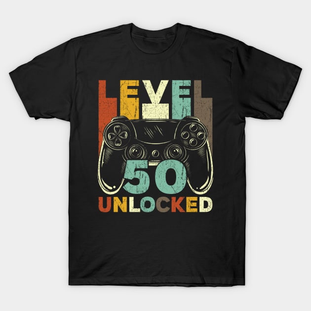 Level 50 Unlocked T-Shirt by Cooldruck